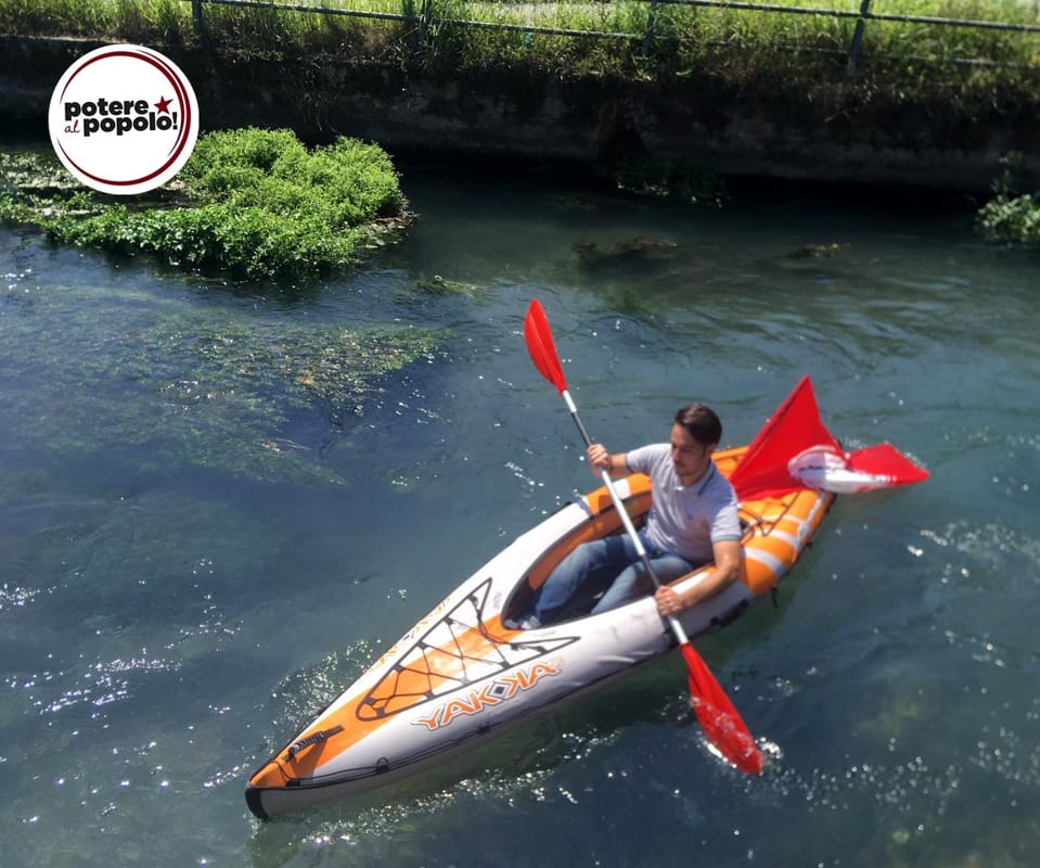 Regionali 2020, Granato apre la campagna elettorale in canoa sul fiume Sarno