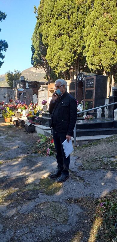 Maltempo e danni: il sindaco di Sarno effettua un sopralluogo al cimitero