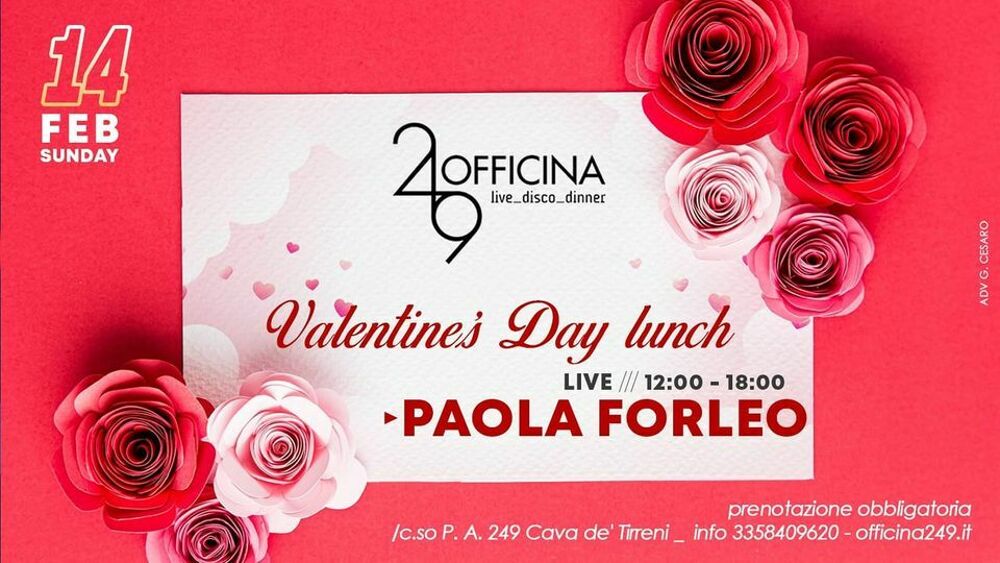 Valentine’s day: pranzo e musica dal vivo all’Officina 249