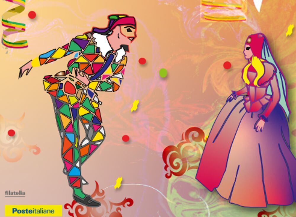 Carnevale 2021: Poste Italiane propone una colorata e animata cartolina filatelica