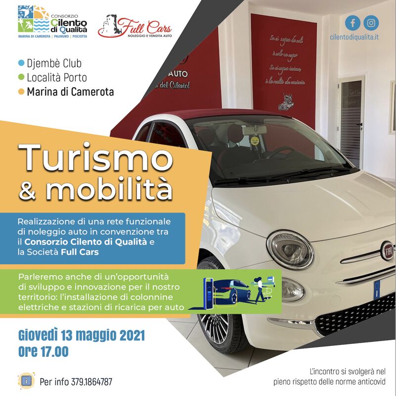“Turismo e Mobilità” in Cilento: la rete per noleggiare auto in convenzione