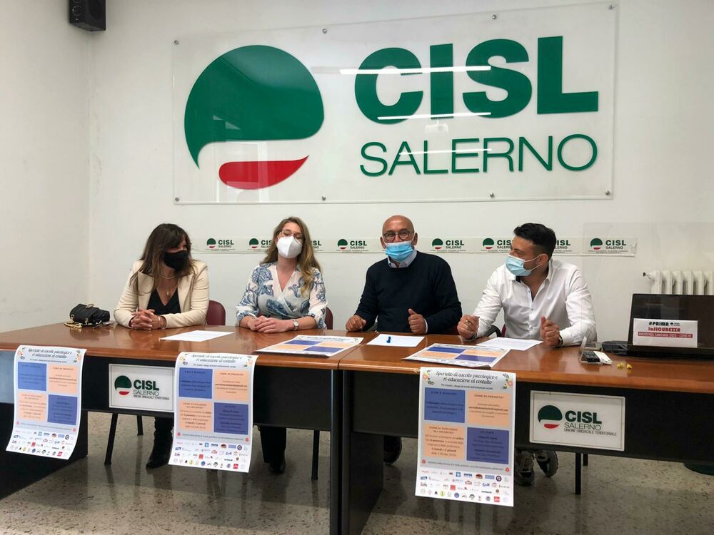 Salerno, la Cisl presenta lo “sportello gratuito di ascolto psicologico e ri-educazione al contatto”
