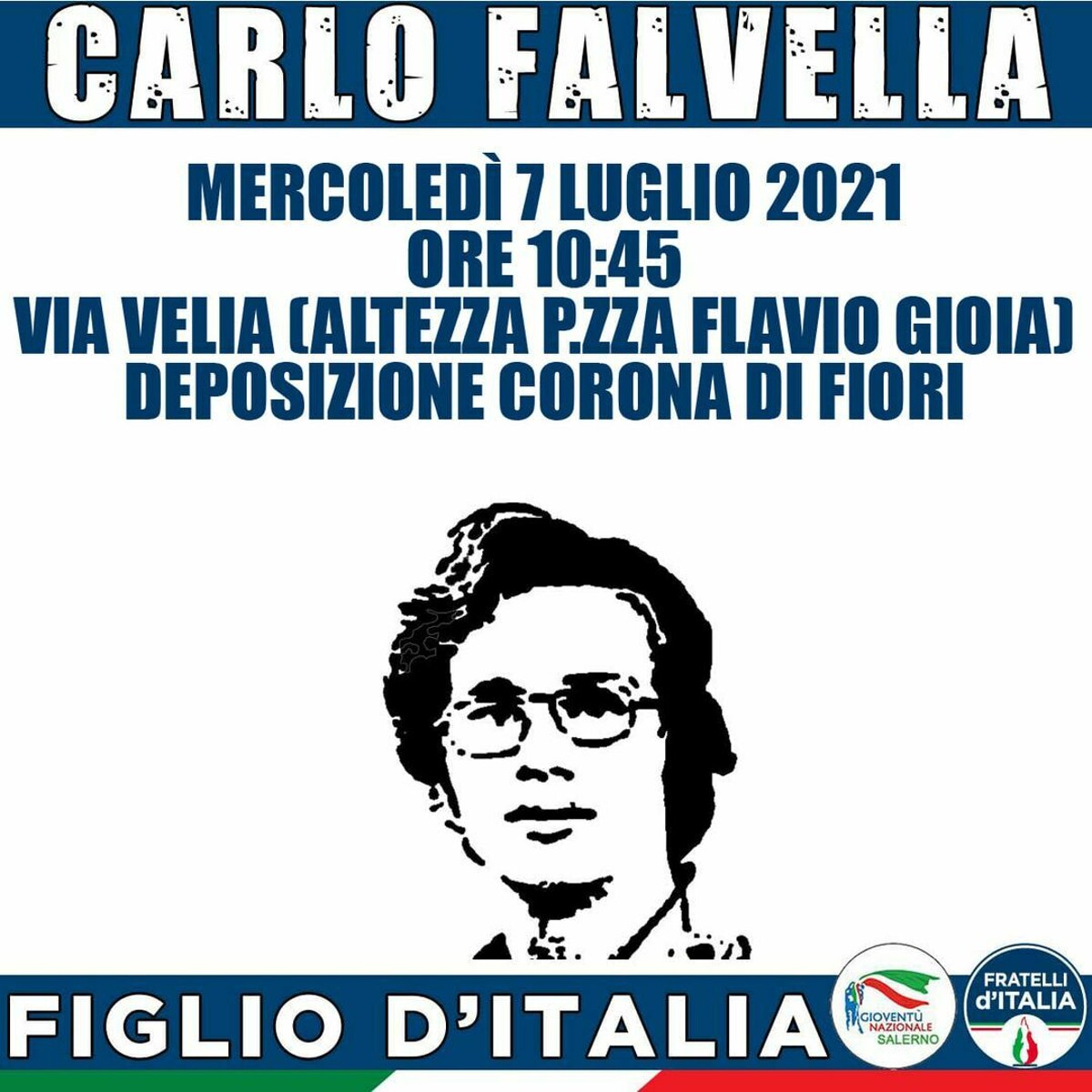 “A Carlo, Figlio d’Italia”, FdI e Gioventù Nazionale commemorano Falvella