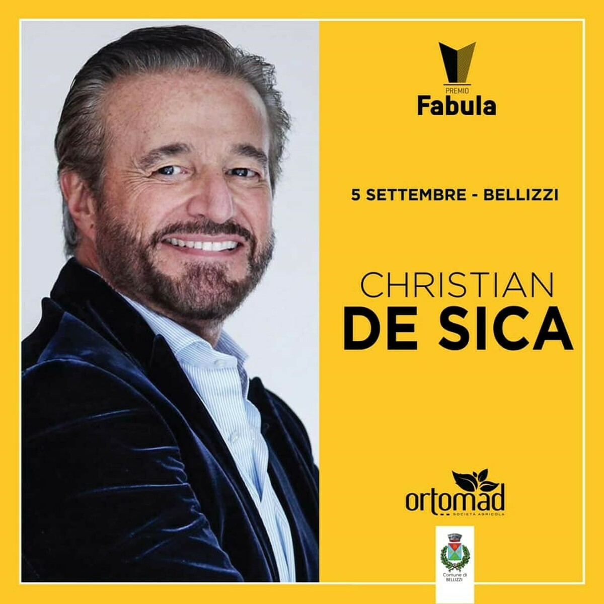 Premio Fabula: a Bellizzi arriva Christian De Sica