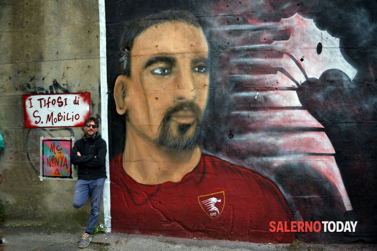 Curiosità a Salerno, spunta un murales dedicato a Franck Ribery