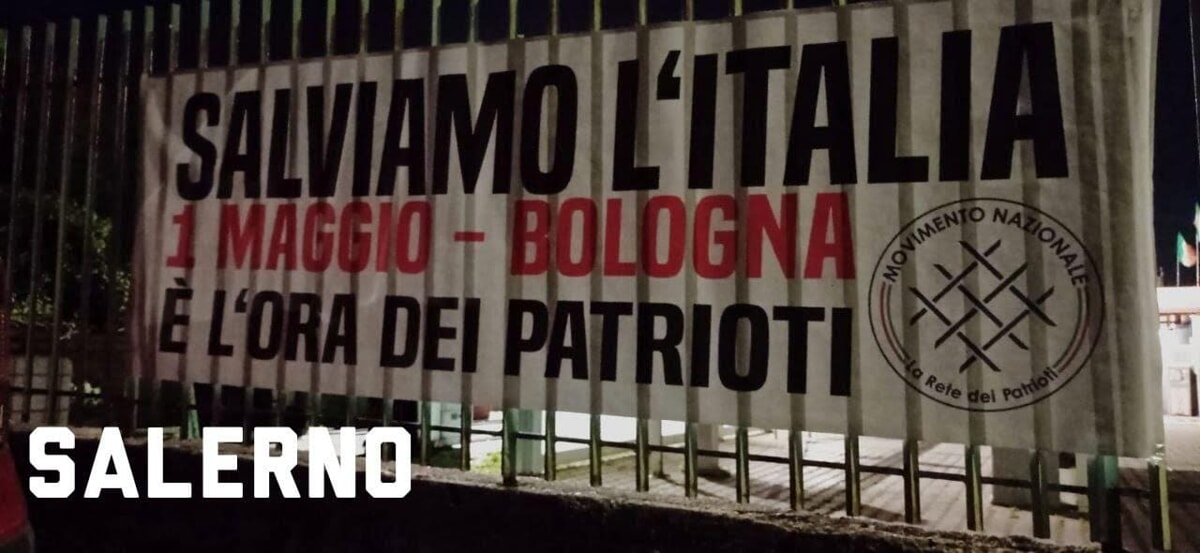 “Salviamo l’Italia-1 Maggio a Bologna”, striscioni per la manifestazione anche a Salerno