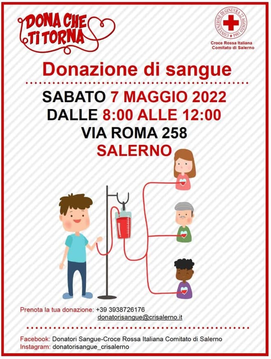 SOS Sangue, appuntamento per i donatori in via Roma