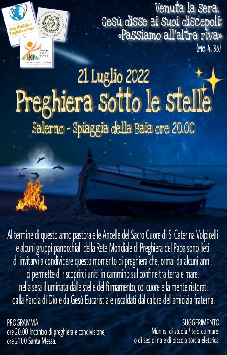 Torna la “Preghiera sotto le stelle”: appuntamento il 21 luglio in spiaggia