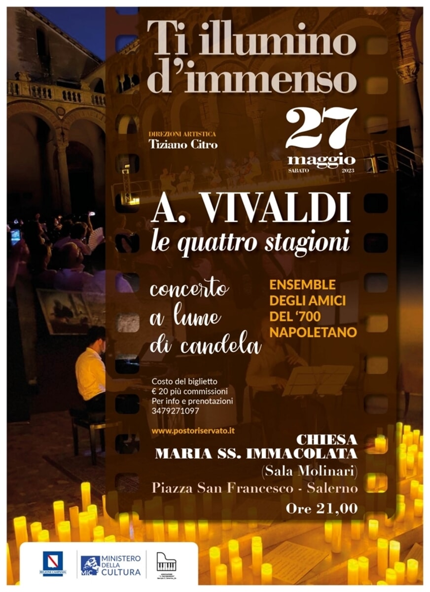 “Ti illumino d’immenso”, concerto a lume di candela con “Le quattro stagioni” di Vivaldi