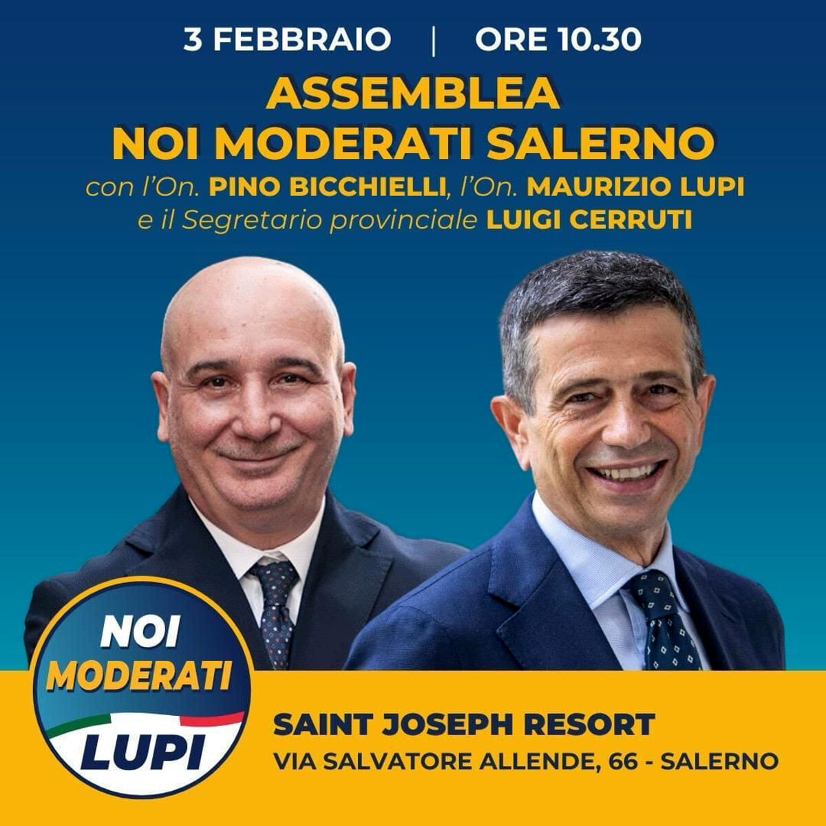 Noi Moderati, si inaugura la sede di Salerno: arriva Maurizio Lupi