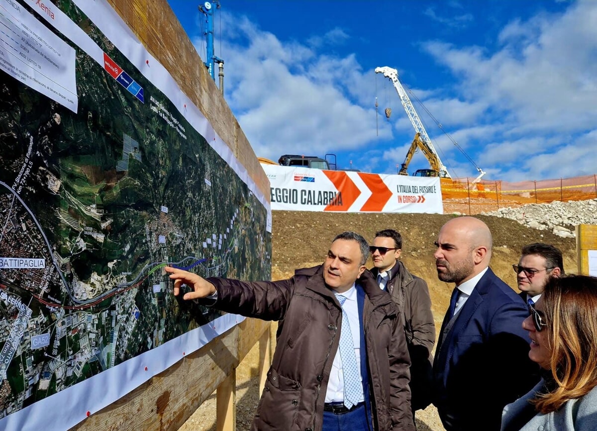 Alta Velocità Sa-RC, il Sottosegretario Ferrante visita il cantiere nella Piana del Sele